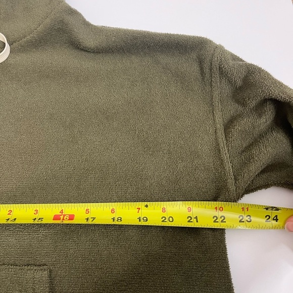 Outerknown Hooded Pullover Terry Sweatshirt Size Medium Green - Picture 7 of 8